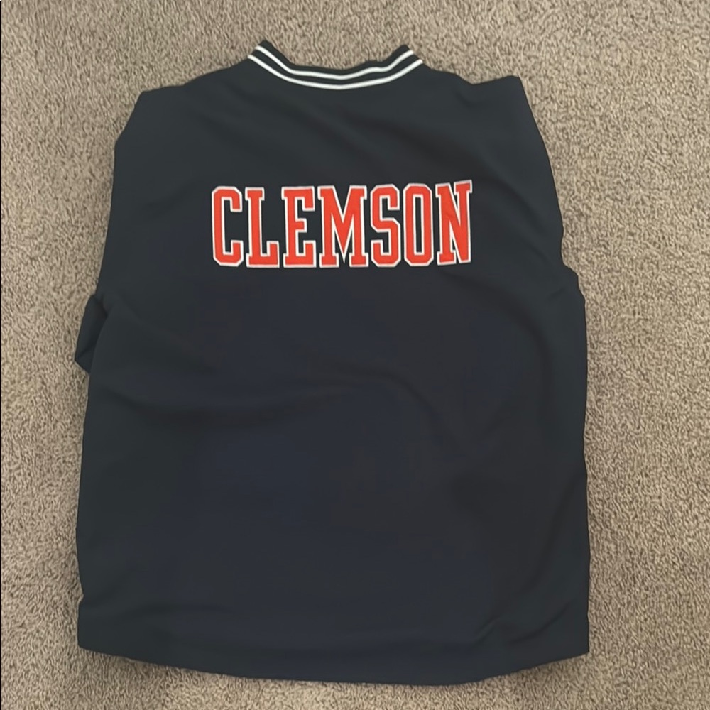 Champion Clemson Navy V-Neck Rain Resistant Pullover with soft cotton interior - Picture 2 of 5
